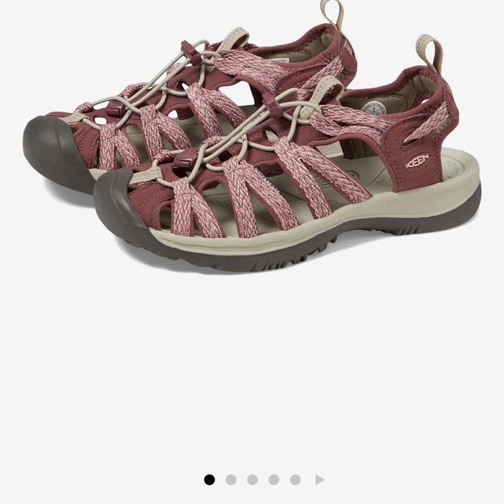 retail $120 KEEN Whisper outdoors sandals Rose Brown Peach Parfait pink purple